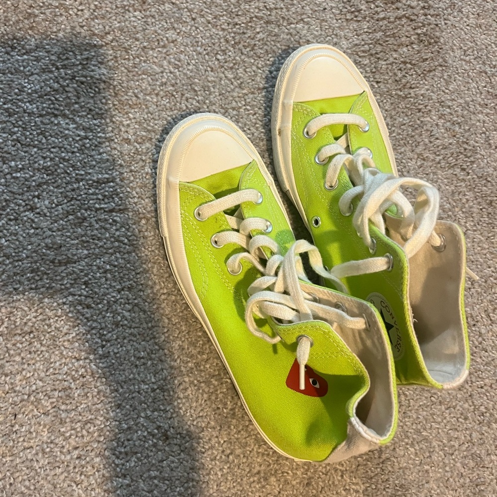 Comme des Garcons PLAY Kids Lime Green Sneakers